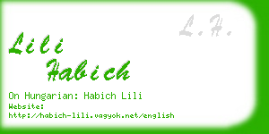 lili habich business card
